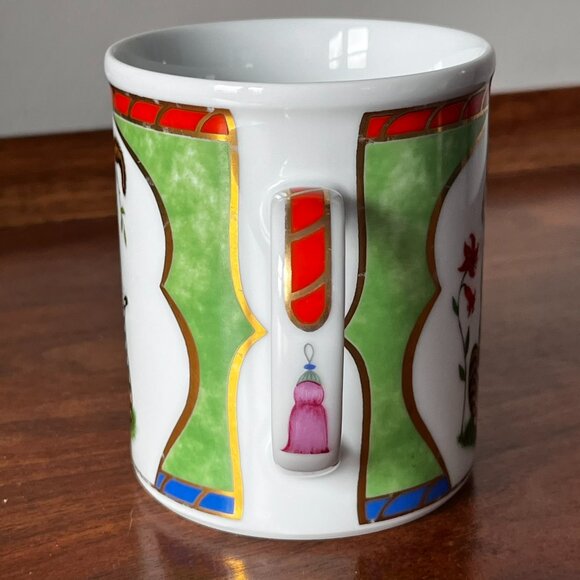 Lynn Chase 1991 “Tiger Raj" Mug Decorated With 24K Gold Vintage Coffee Cup 10 oz - Picture 4 of 15